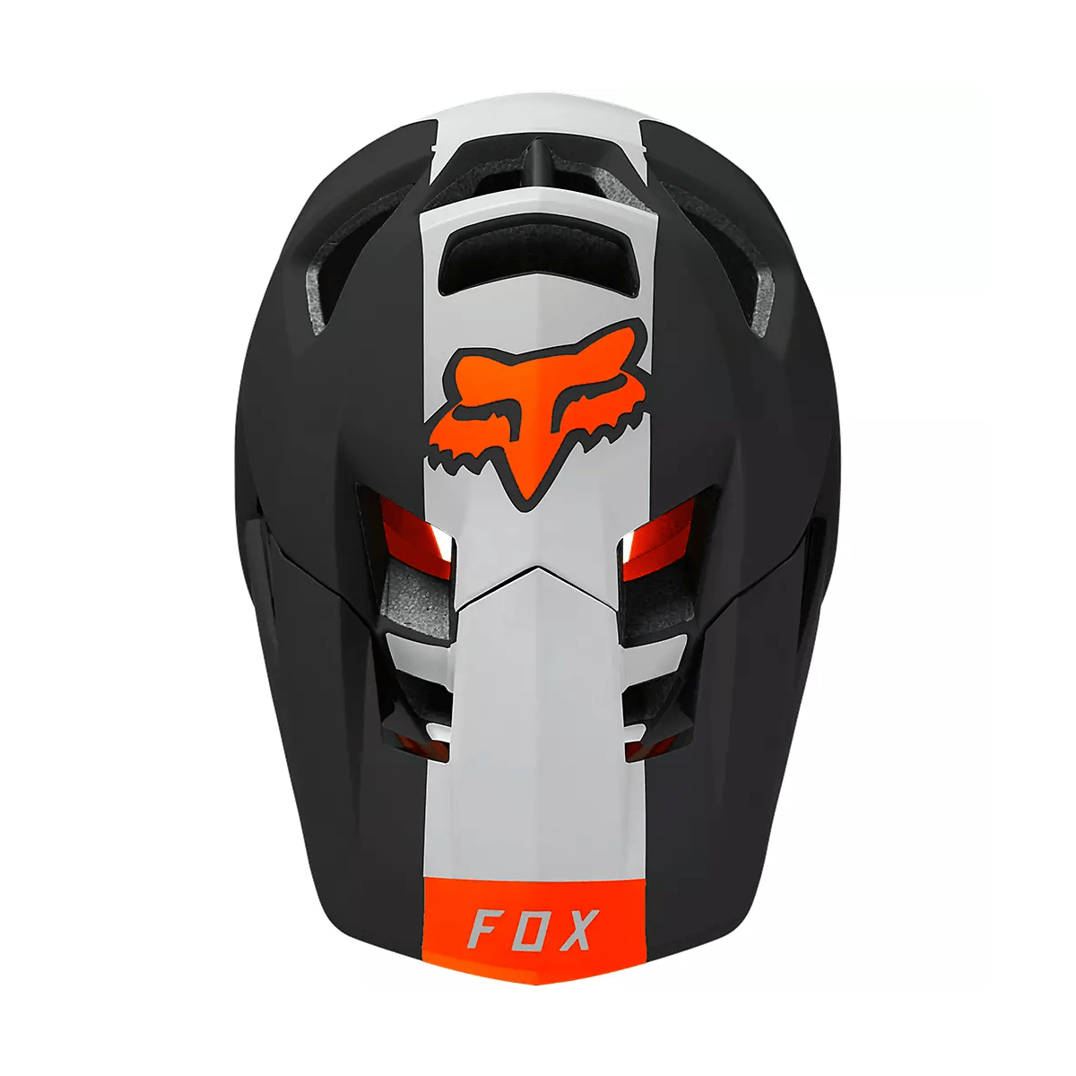 parte superior del Casco integral Enduro Fox Proframe Blocked logo fox naranja