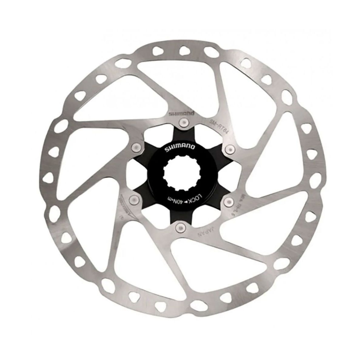 Disco Shimano Deore Center Lock 180mm | SM-RT64 ESMRT64MiEC con anillo de cierre con dentado interno