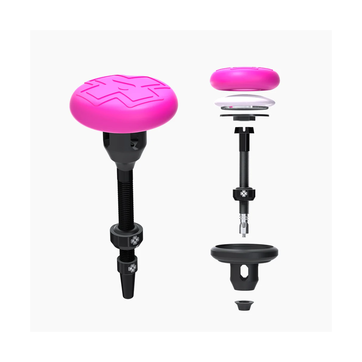 Kit Soporte y valvula porta AirTag de Muc-Off vista completa