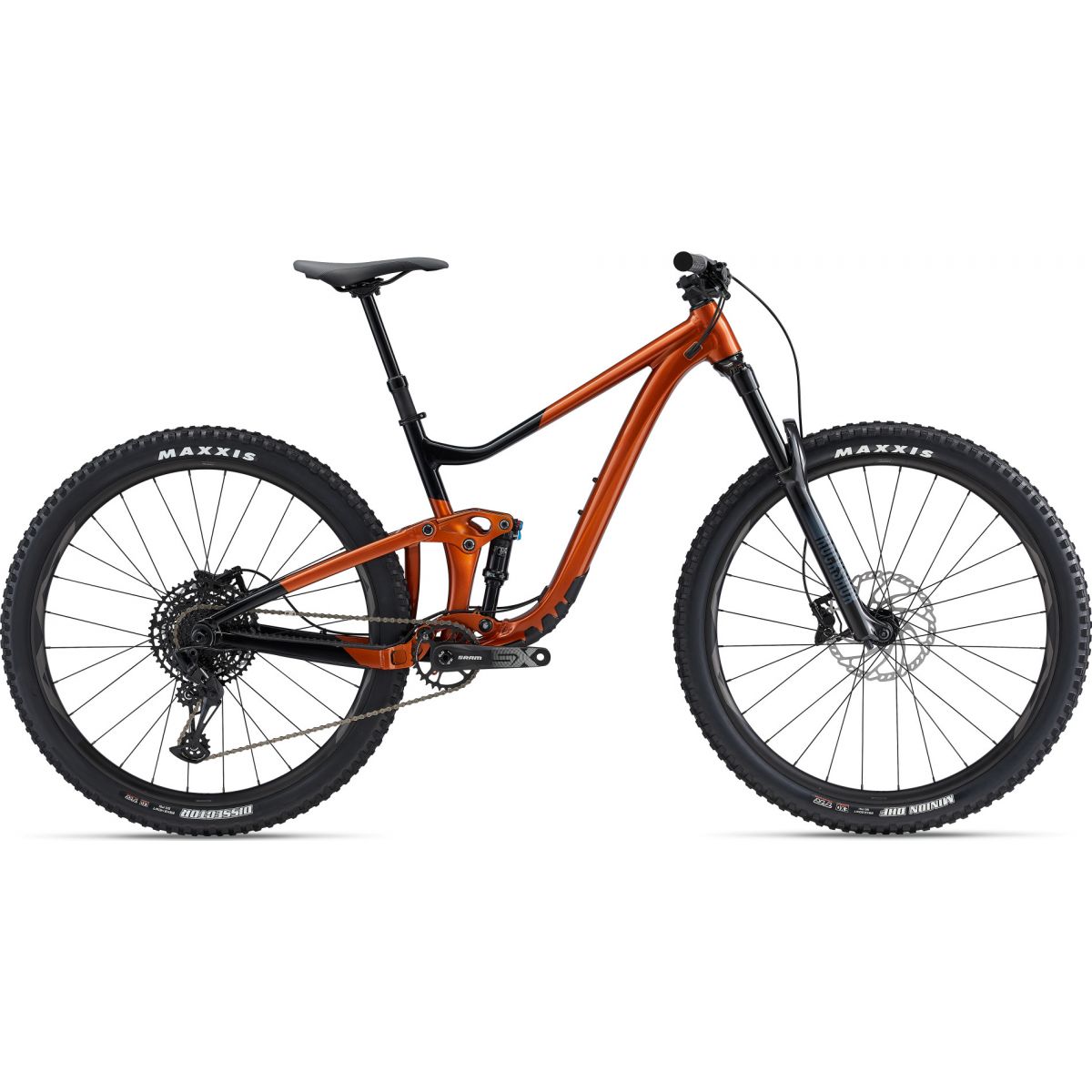 Bicicleta de enduro/trail Giant Trance X 29" 2 2022/2023 en color negro y naranja | barcelona | maresme