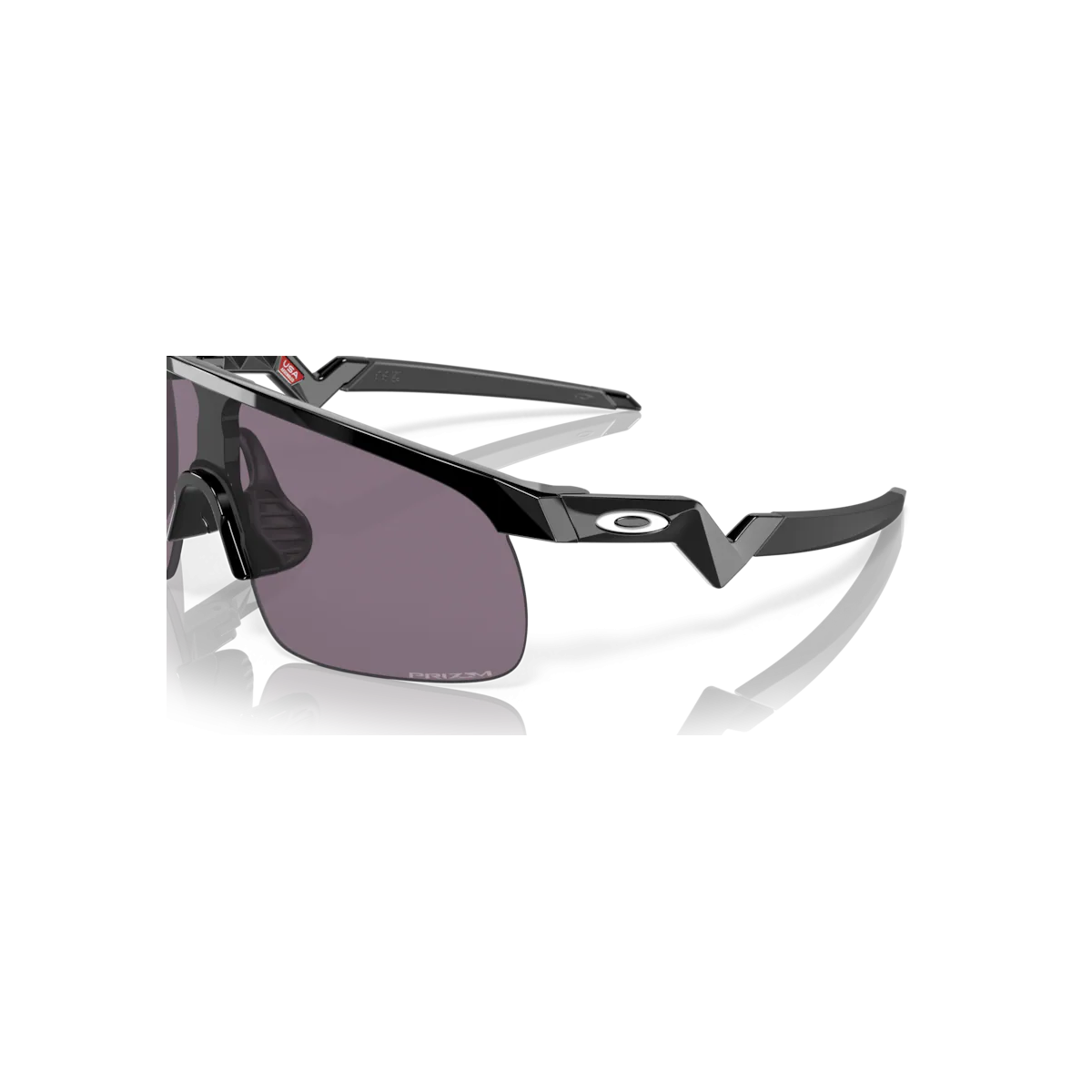 lateral de las Gafas de sol junior Oakley Resistor para niños negro pulido Prizm gris