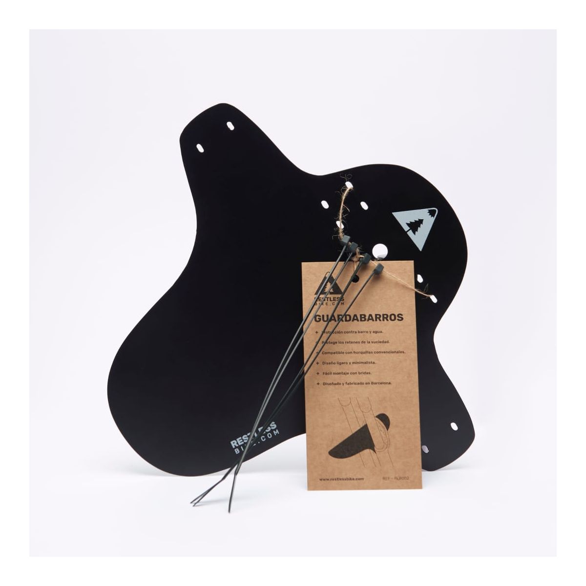 Guardabarros delantero para bicicleta con bridas incluidas