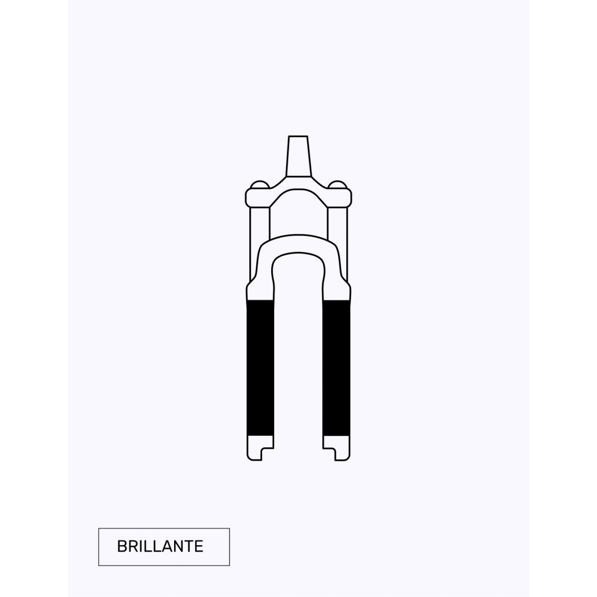 Vinilo protector de horquilla de MTB en transparente brillante | Restless Bike