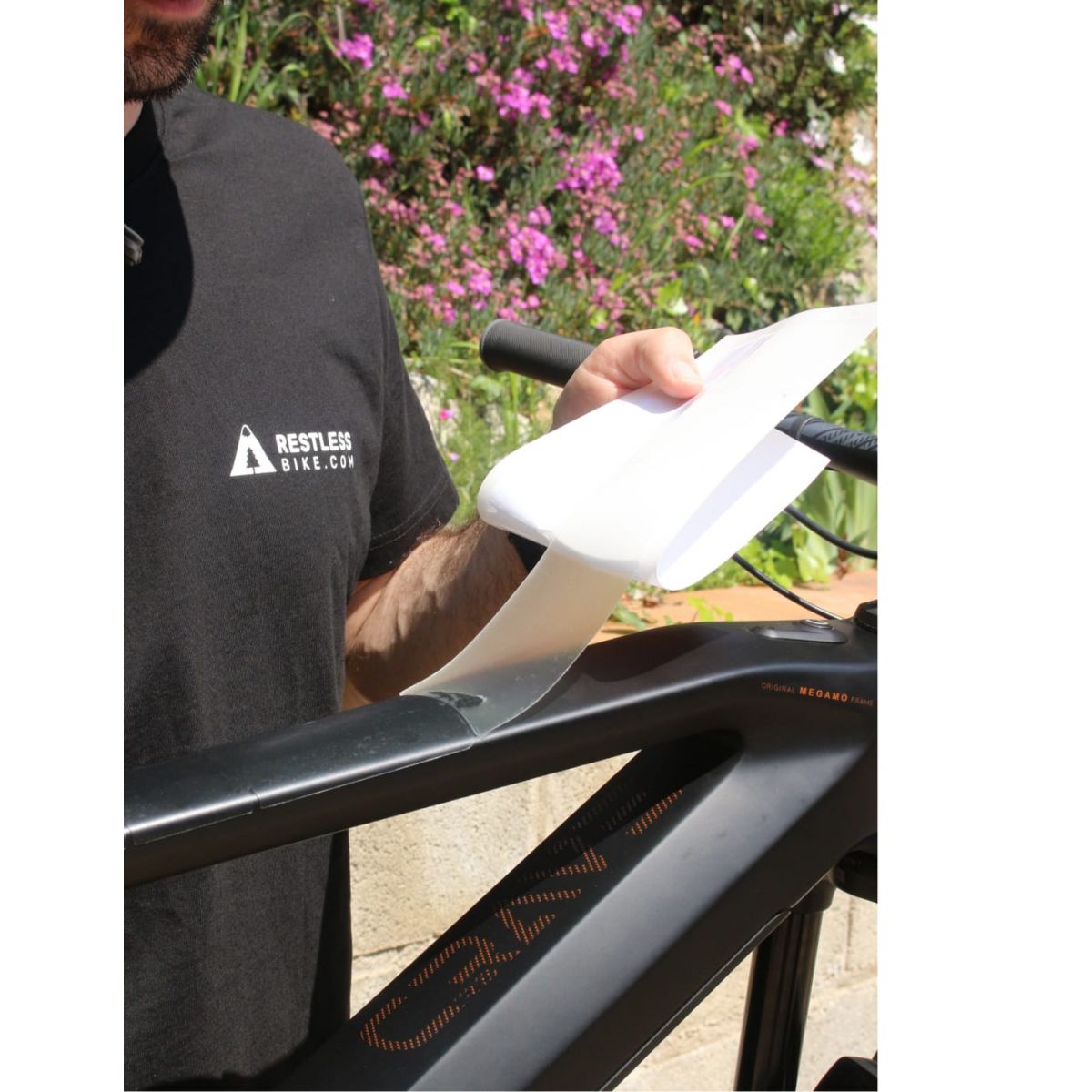 vinilo protector de cuadro para bicis con pintura mate