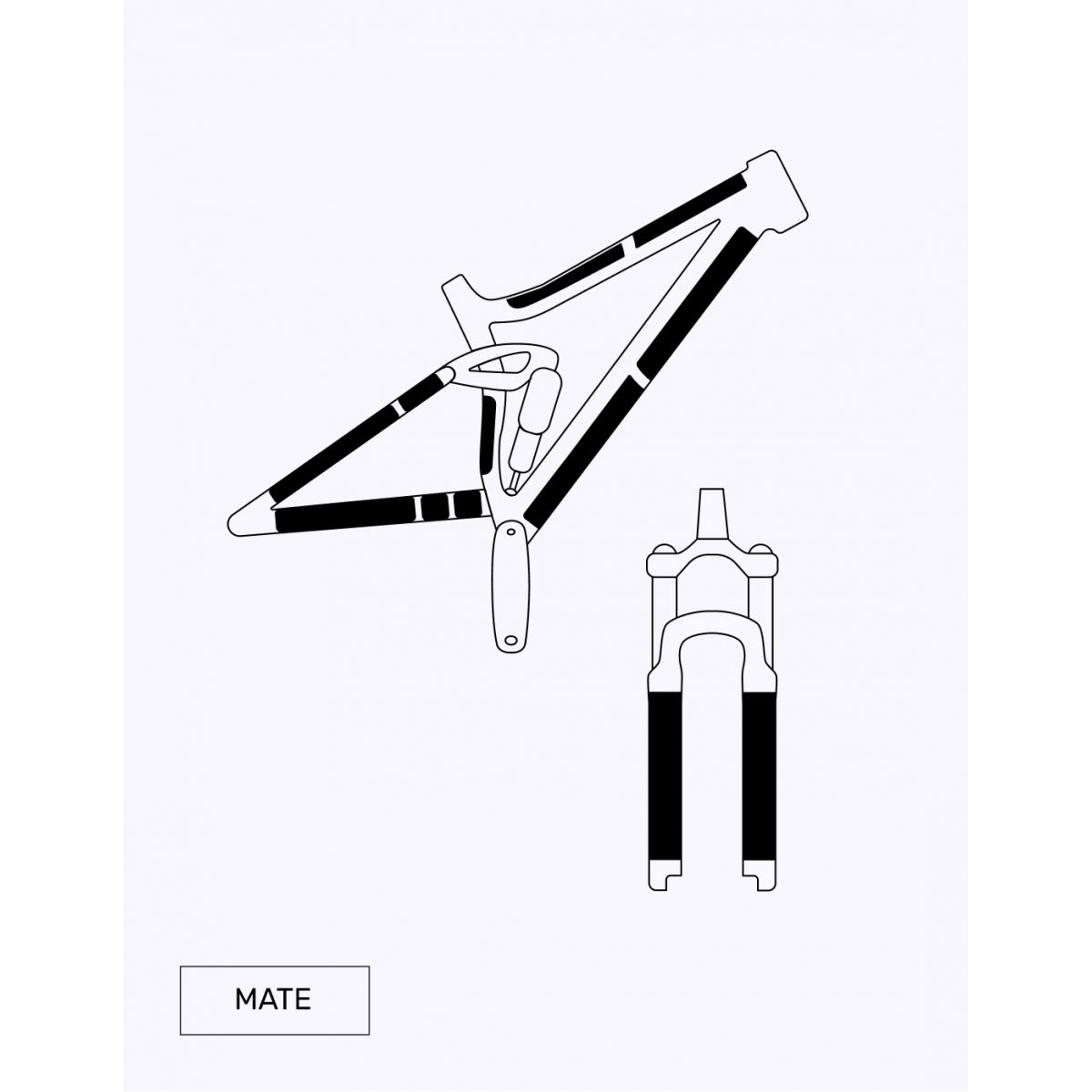 Vinilo Protector para toda la bicicleta en transparente mate | Restless Bike