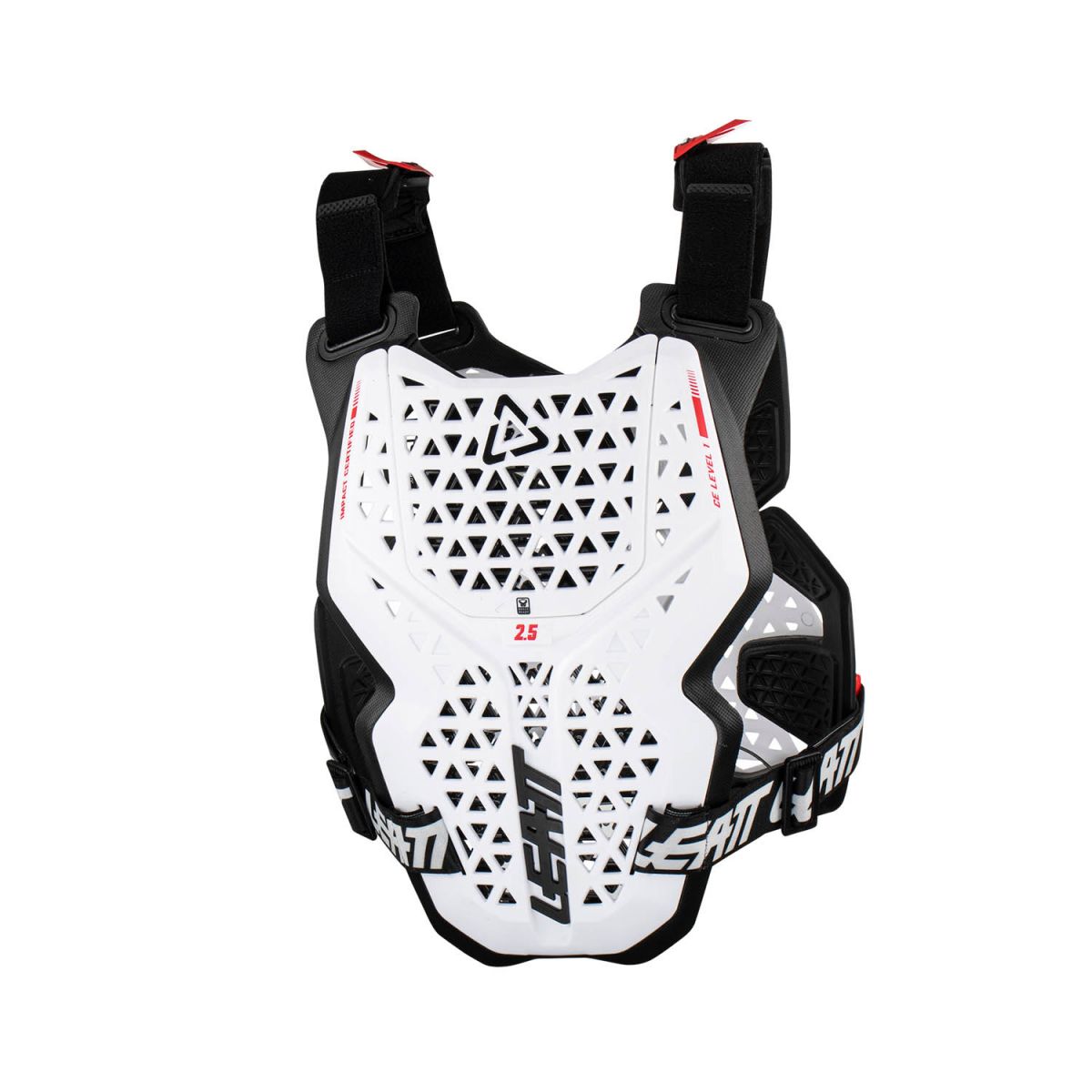 espaldera del Peto de protección para bicicleta de enduro o descenso Leatt 2.5 en color blanco