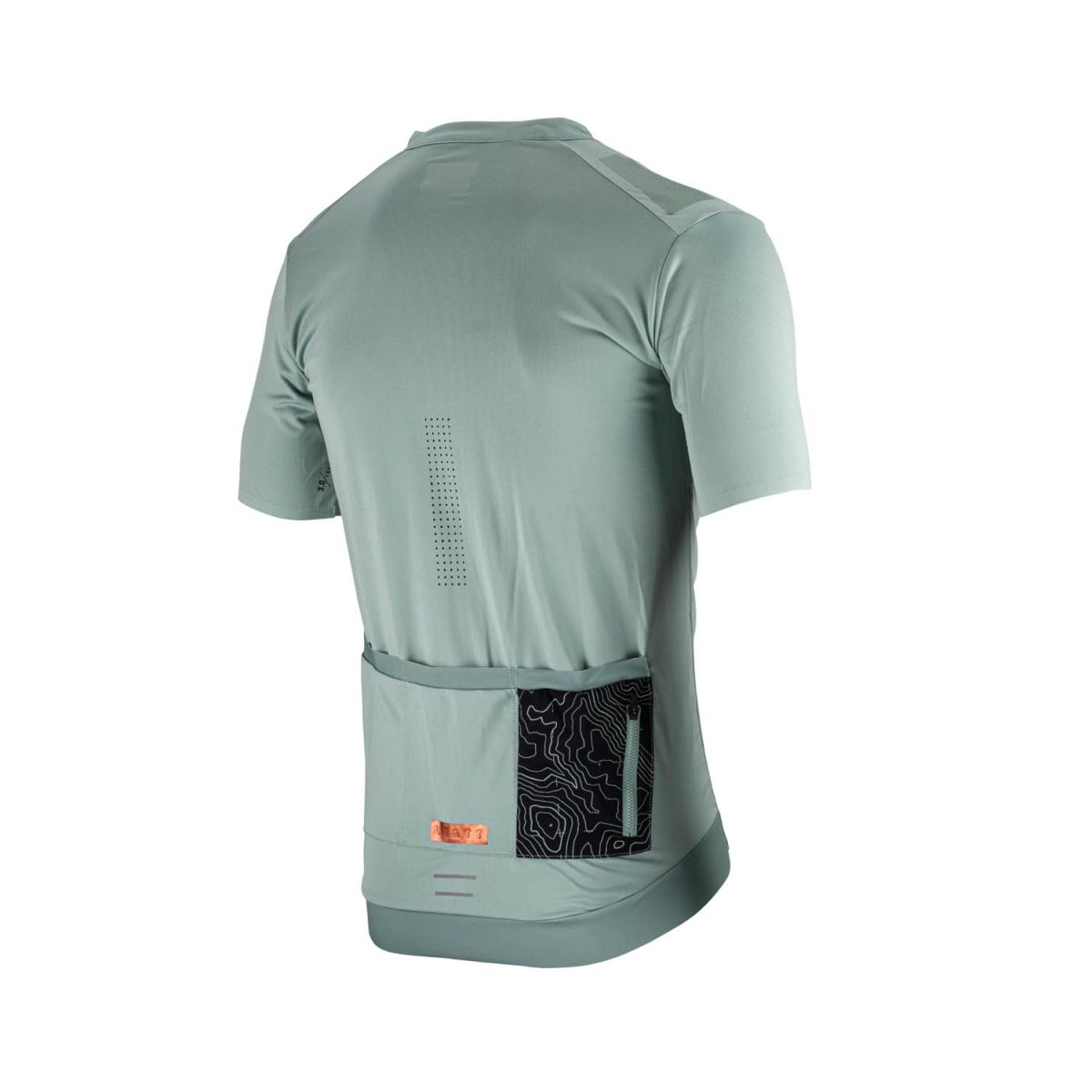 vista trasera de los bolsillos de Camiseta de bicicleta de manga corta Leatt Mtb Trail 3.0 LB50230385 | pistacho verde azul
