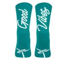 Calcetines altos de ciclismo Pacific and Co GOOD VIBES Lake | azul | verde | menta