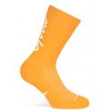 Calcetines de corte alto ciclismo mtb y carretera Pacific and Co GOOD VIBES Yema naranja
