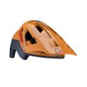 Casco abierto de enduro ligero con mentonera desmontable Leatt Enduro 4.0 V23 en color naranja y gris