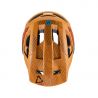 vista superior del Casco Integral de enduro ligero con mentonera desmontable Leatt Enduro 4.0 V23 en color naranja y gris