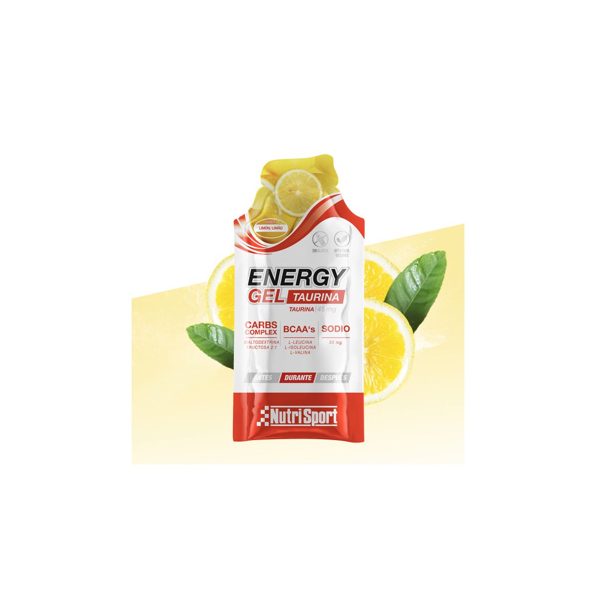 Energy Gel Nutrisport con Taurina de 35gr sabor limón