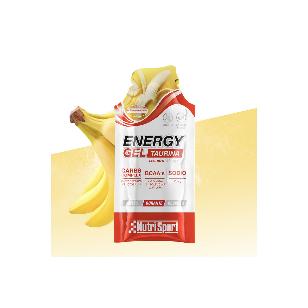 Energy Gel Nutrisport con Taurina de 35gr sabor plátano