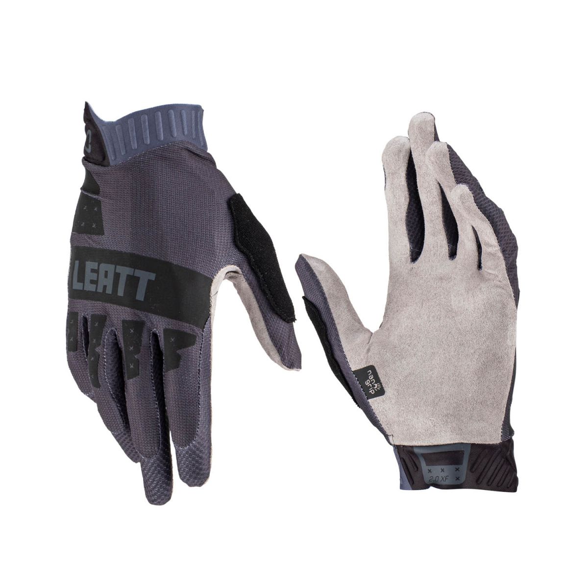 Guantes largos de bicicleta mtb enduro trail Leatt MTB 2.0 X-Flow en color negro y gris