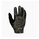 Guantes Muc-Off Mtb lightweight mesh en color verde con calaveras y rayos