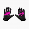 palma de los Guantes de bicicleta mtb enduro Muc-Off Mtb Bolt color rosa gris y negro