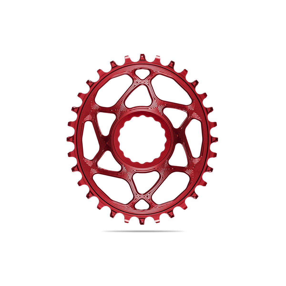 Plato ovalado Absolute Black para RaceFace Cinch Boost 12v color rojo