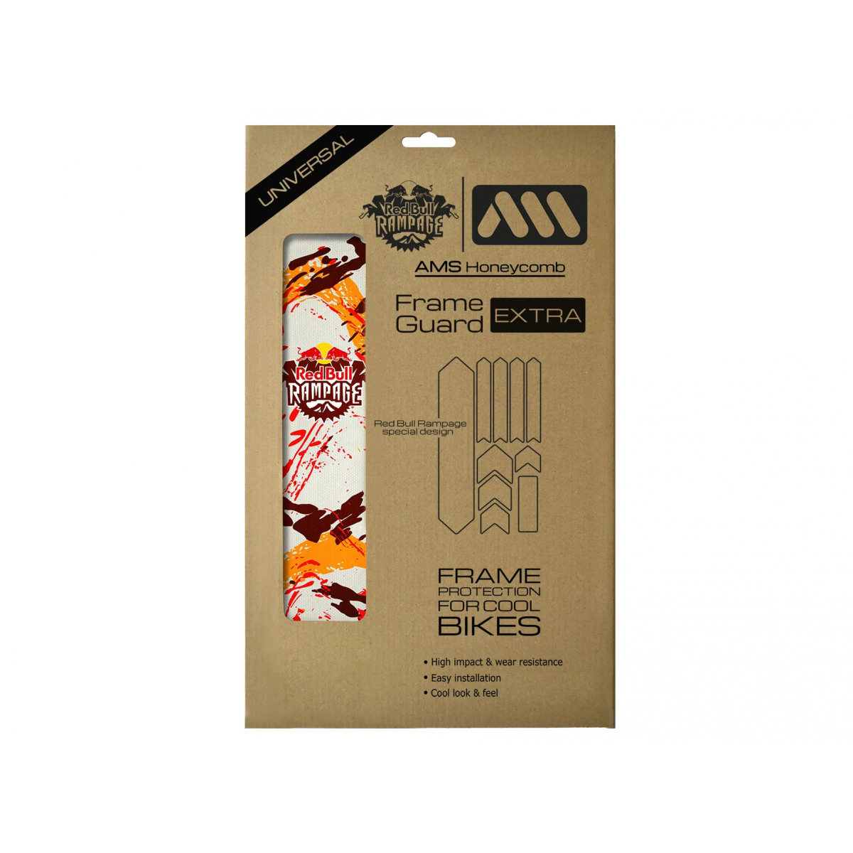 Protector de cuadro AMS Extra Red Bull Rampage COLOR ROJO Y AMARILLO