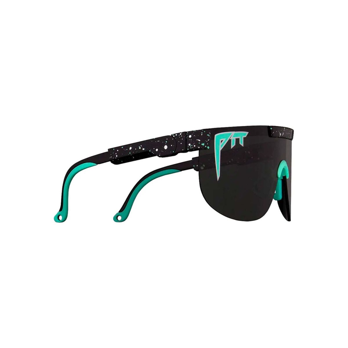 patilla ajustable de Gafas de sol Pit Viper The Thundermint elliptical con cristal ahumado en color negro y azul