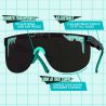 Gafas de sol Pit Viper The Thundermint elliptical con cristal ahumado en color negro y azul