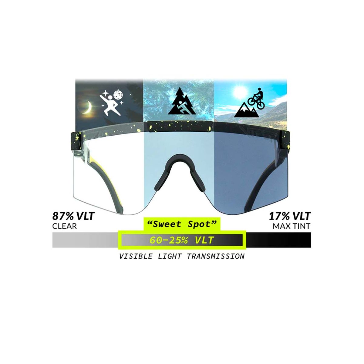 Como se ve la lente fotocromática de las Gafas Pit Viper 2000s The Cosmos Photochromic