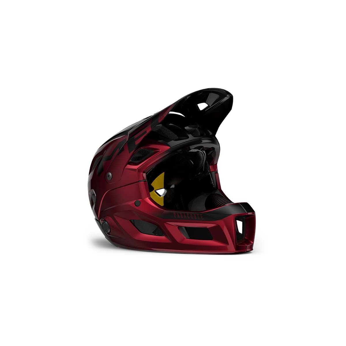 Casco de enduro integral con mentonera desmontable Met Parachute MCR en color ROJO/NEGRO