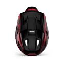 parte superior del Casco de enduro integral con mentonera desmontable Met Parachute MCR en color ROJO/NEGRO
