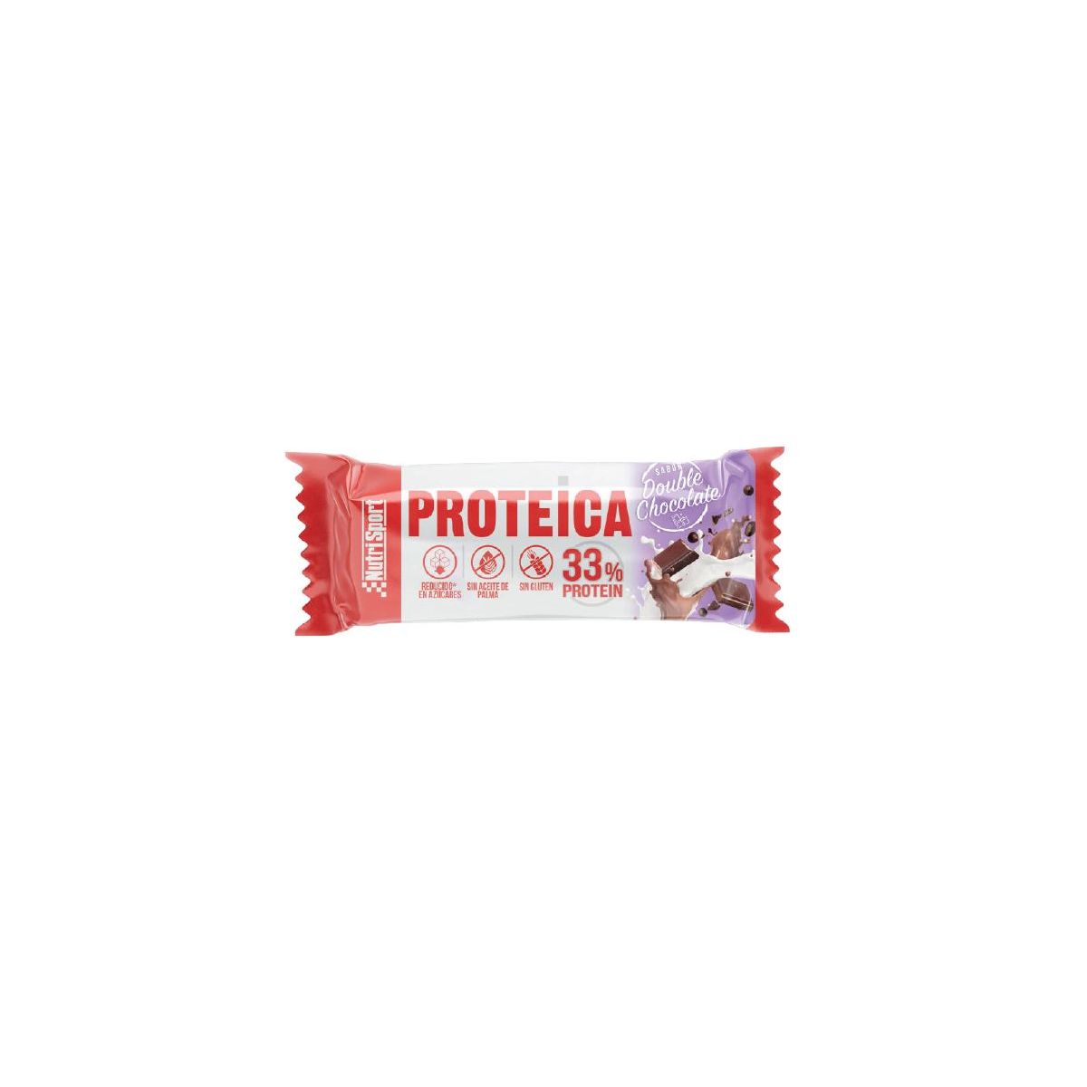 Barritas Proteica Nutrisport 33% de proteina doble chocolate