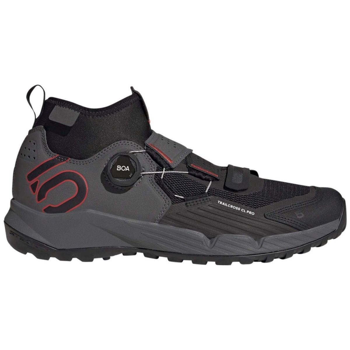 lateral de las Zapatillas Five Ten Trailcross Pro Clip-in Boa para pedal automático | GY9117 | color negro