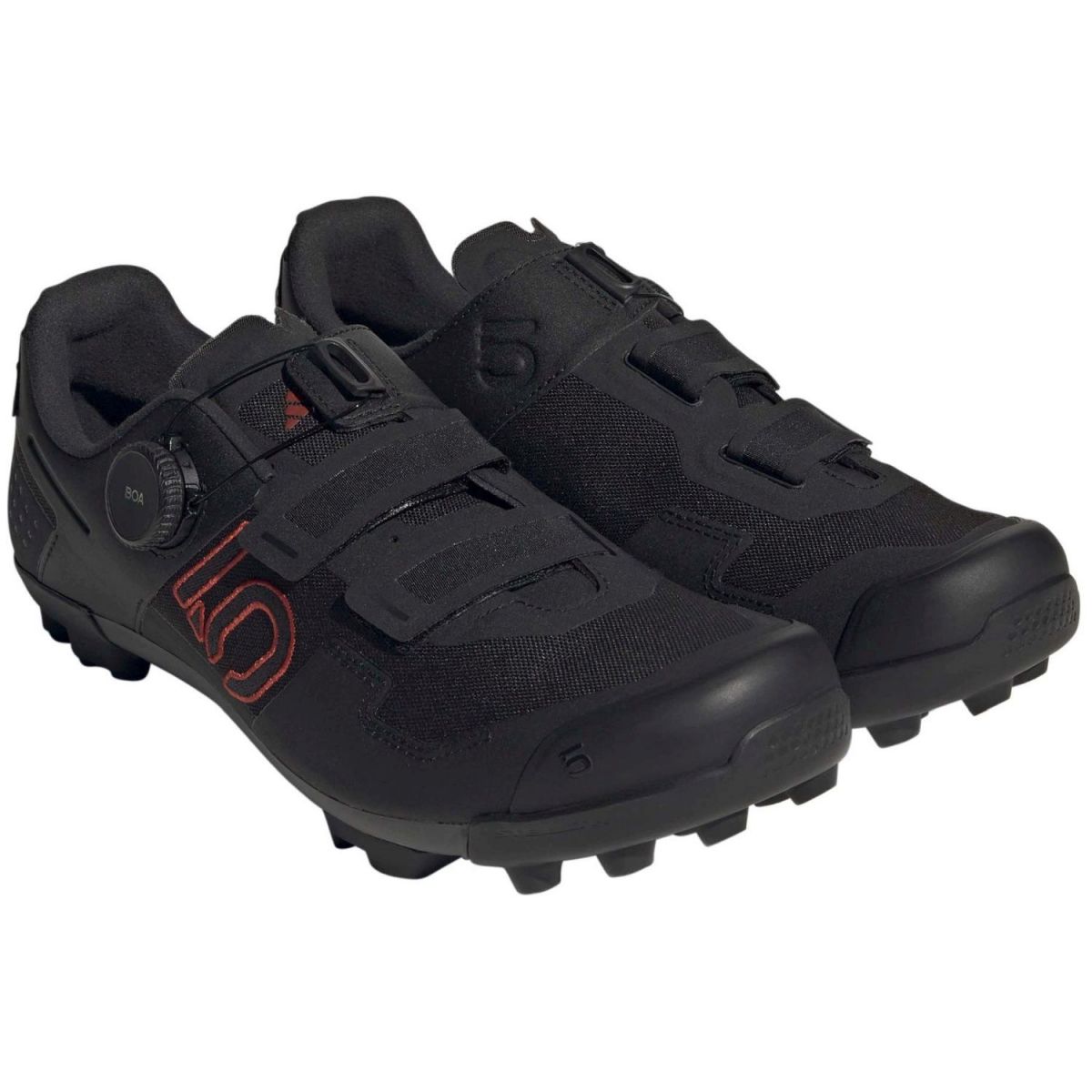 vista lateral de las Zapatillas de mtb XC para pedal automático Five Ten Kestrel Boa en color negro | GW9431 | Marathon | trail