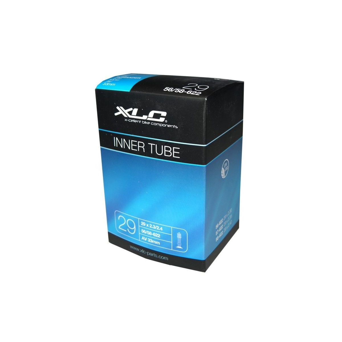 Cámara de bicicleta 29x2.30-2.40 AV con válvula schrader (moto) XLC