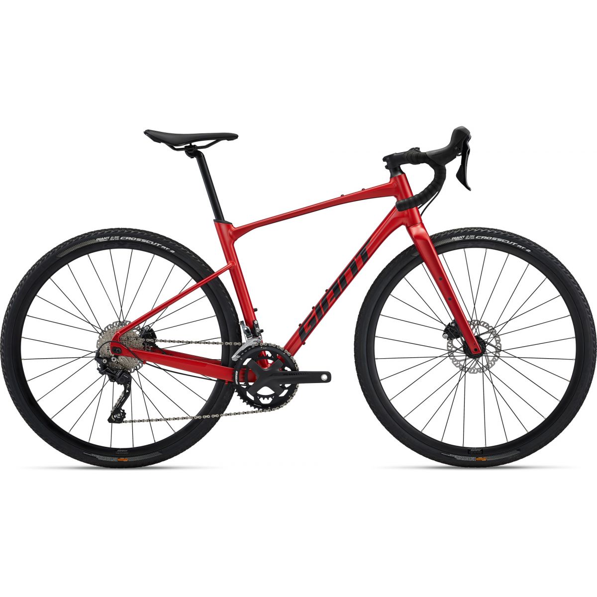 Bicicleta de gravel Giant Revolt 1 2023 color rojo de aluminio