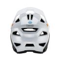 trasera del Casco integral Leatt MTB Enduro 2.0 V23 con mentonera desmontable en color blanco y negro