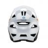 trasera del Casco integral Leatt MTB Enduro 2.0 V23 con mentonera desmontable en color blanco y negro