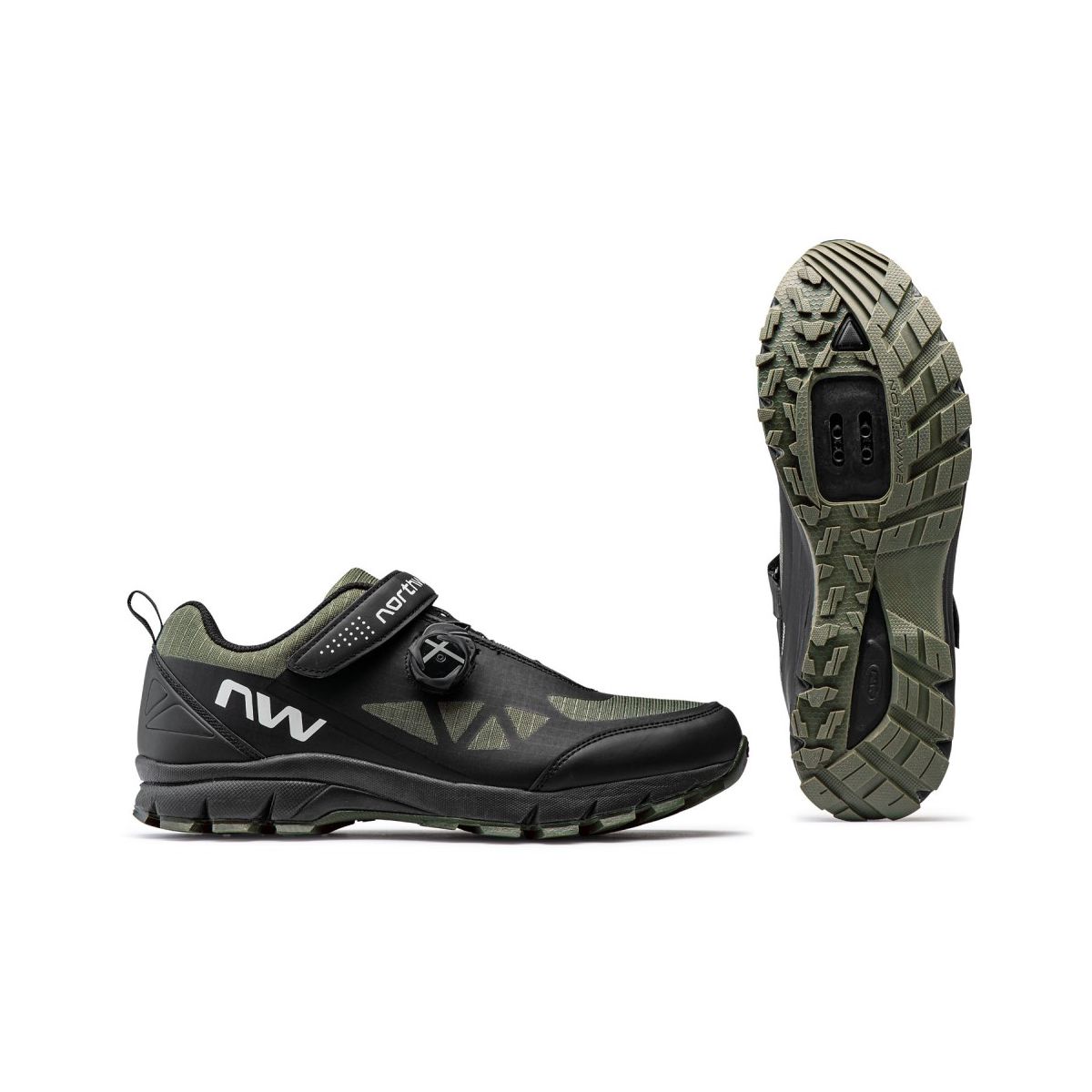 Zapatillas NorthWave Corsair negro/verde Forest automático