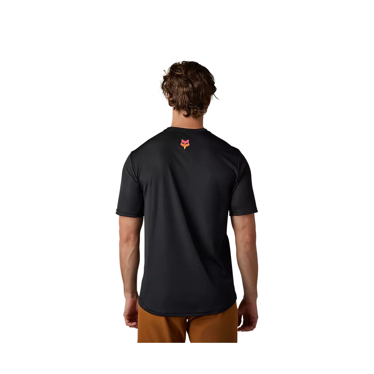 espalda de la Camiseta de manga corta Fox Ranger Dose en color negro con el logo naranja. 31063-001