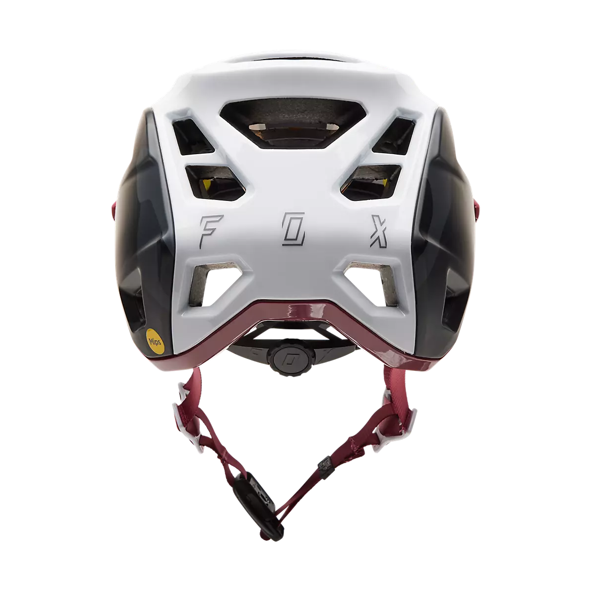 trasera del Casco de bicicleta de Enduro abierto  Fox SpeedFrame Pro Camo MIPS 2023 color rojo y negro 31197