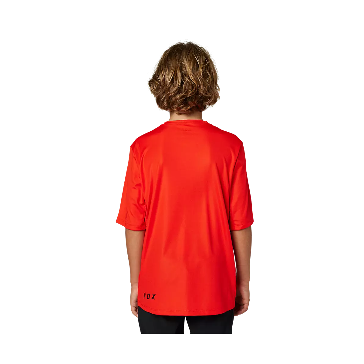 espalda de la Camiseta de manga corta para bicicleta  Fox Ranger Trudri con tallaje para niño o niña en color naranja