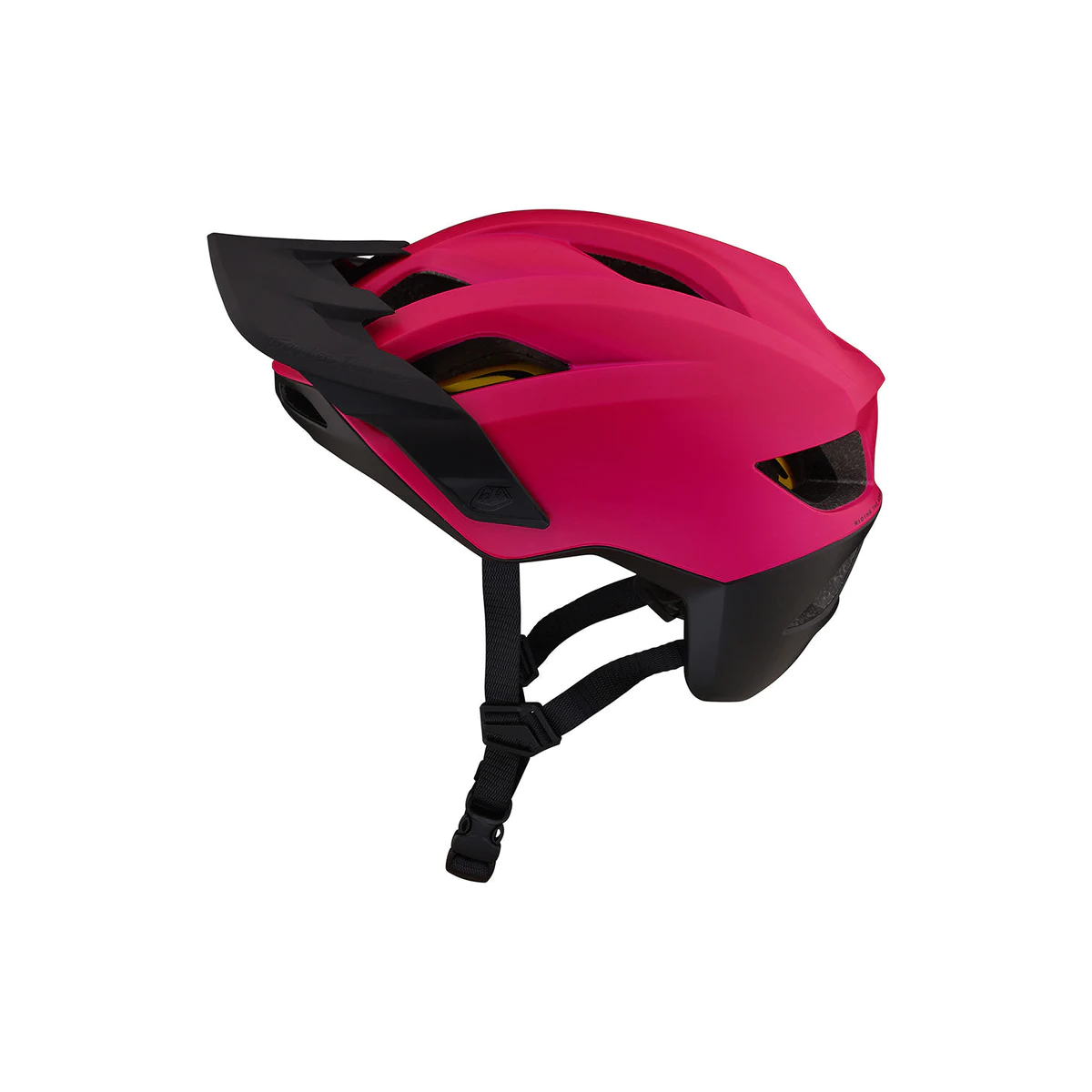 lateral del vista superior del vista superior del Casco de enduro Troy Lee Flowline Orbit Mips color rojo magenta