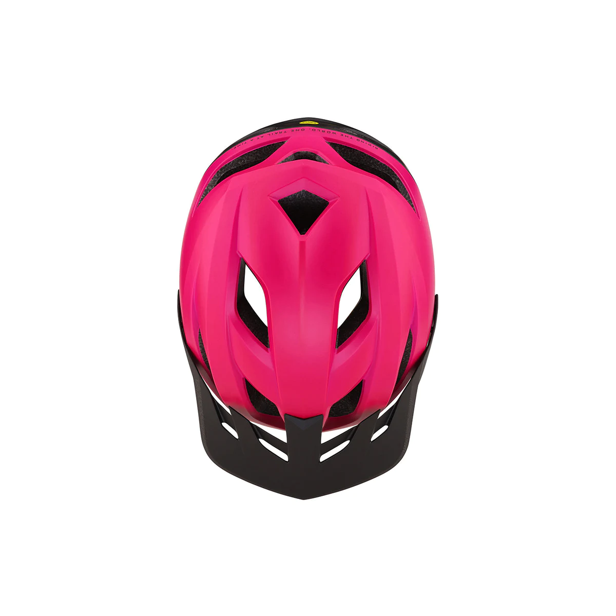 vista superior del vista superior del Casco de enduro Troy Lee Flowline Orbit Mips color rosa magenta