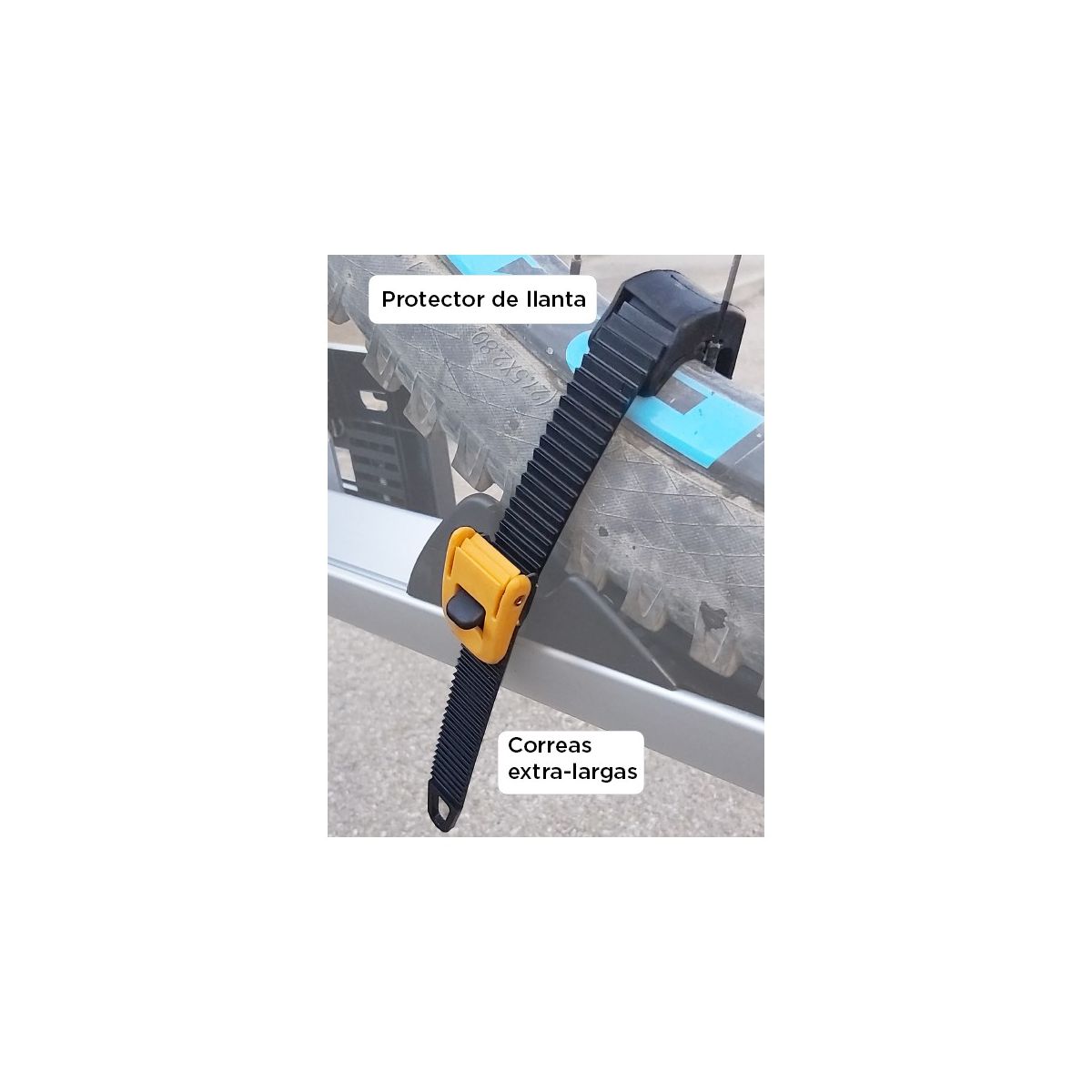 ajuste de sujeción del neumático del Portabicicletas de bola Spinder Xplorer Plus 2 bicicletas para EBIKE