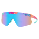 lateral de las Gafas de sol Pit Viper Flip-Offs The Copacabana polarizadas color rosa y azul