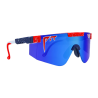 otro lateral de las Gafas de sol Pit Viper The 2000 The Basketball Team lente azul marco negro y rojo
