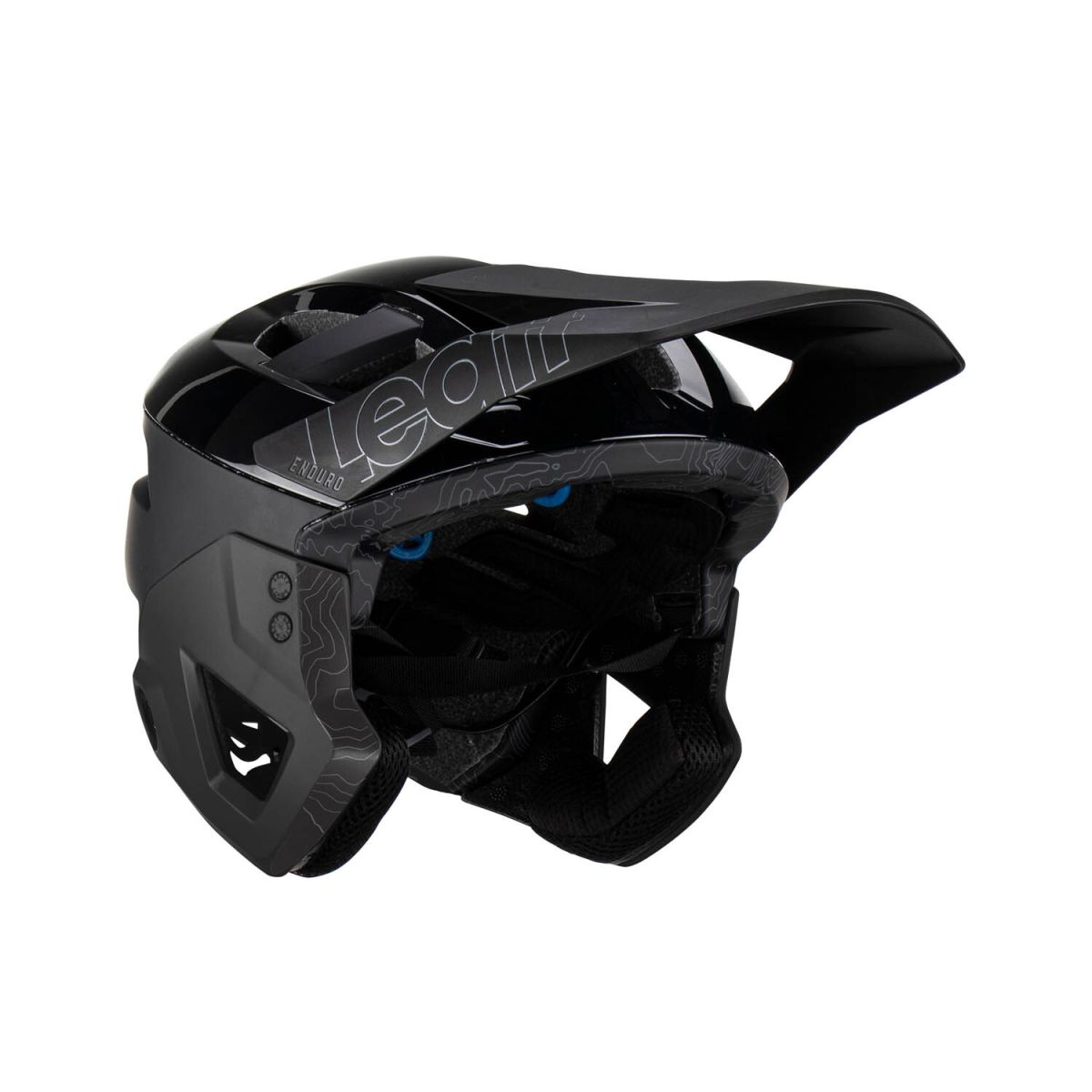 Casco Leatt MTB Enduro 3.0 V23 desmontable en color negro para ebike o enduro con orejera