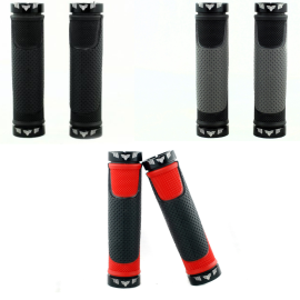 Puños de bicicleta  el Gallo Confort con tornillo de sujección en el manillar en color negro, gris y rojo