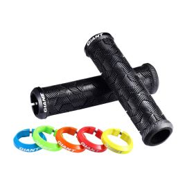 Puños DE BICICLETA mtb o ebike Giant Tactal Lock on con tornillo y tapones negros