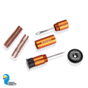 Kit de reparación de pinchazos Granite Tire Plug oculto en manillar con mechas en color naranja dorado