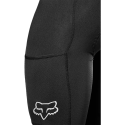 detalle del logo fox del Culotte corto con tirantes de bicicleta MTB o enduro Fox Flexair negro 27613-001