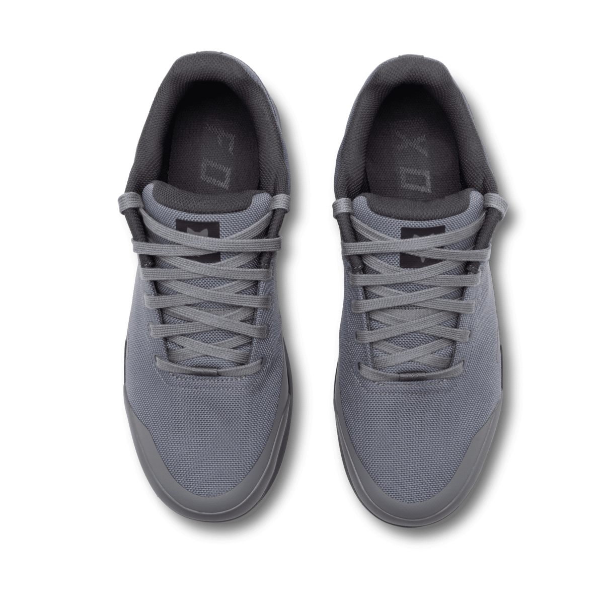 vista superior de las Zapatillas para pedal de plataforma de enduro FOX Canvas color gris 29860