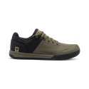 lateral exterior de las Zapatillas para pedal de plataforma de enduro FOX Canvas color verde oliva 29860